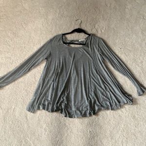 Gray Open Back Tunic